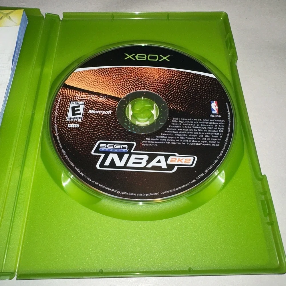 Sega NBA 2K2 (Microsoft Xbox, 2002) CIB COMPLETE W/ Manual Excellent Condition